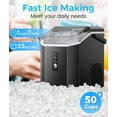 thumbnail image 4 of Nugget Ice Maker, 10,000pcs/33lbs/Day, Portable Nugget Ice Maker Machine with Handle, Ice Makers Countertop Self-Cleaning, with Ice Scoop & Basket,Black, 4 of 6