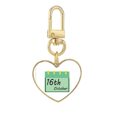 thumbnail image 1 of World Food Day Save Simple Farmers Agricultural Gold Heart Keychain Metal Keyring Holder, 1 of 3