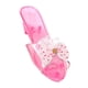 thumbnail image 5 of Zapatos de vestir de princesa con tacones de cuña y decoración, sandalias de gelatina brillantes para niñas. rosa, 5 of 9