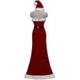 thumbnail image 5 of Women's Jessica Rabbit Christmas Red Sexy Dress with Hat, 5 of 6