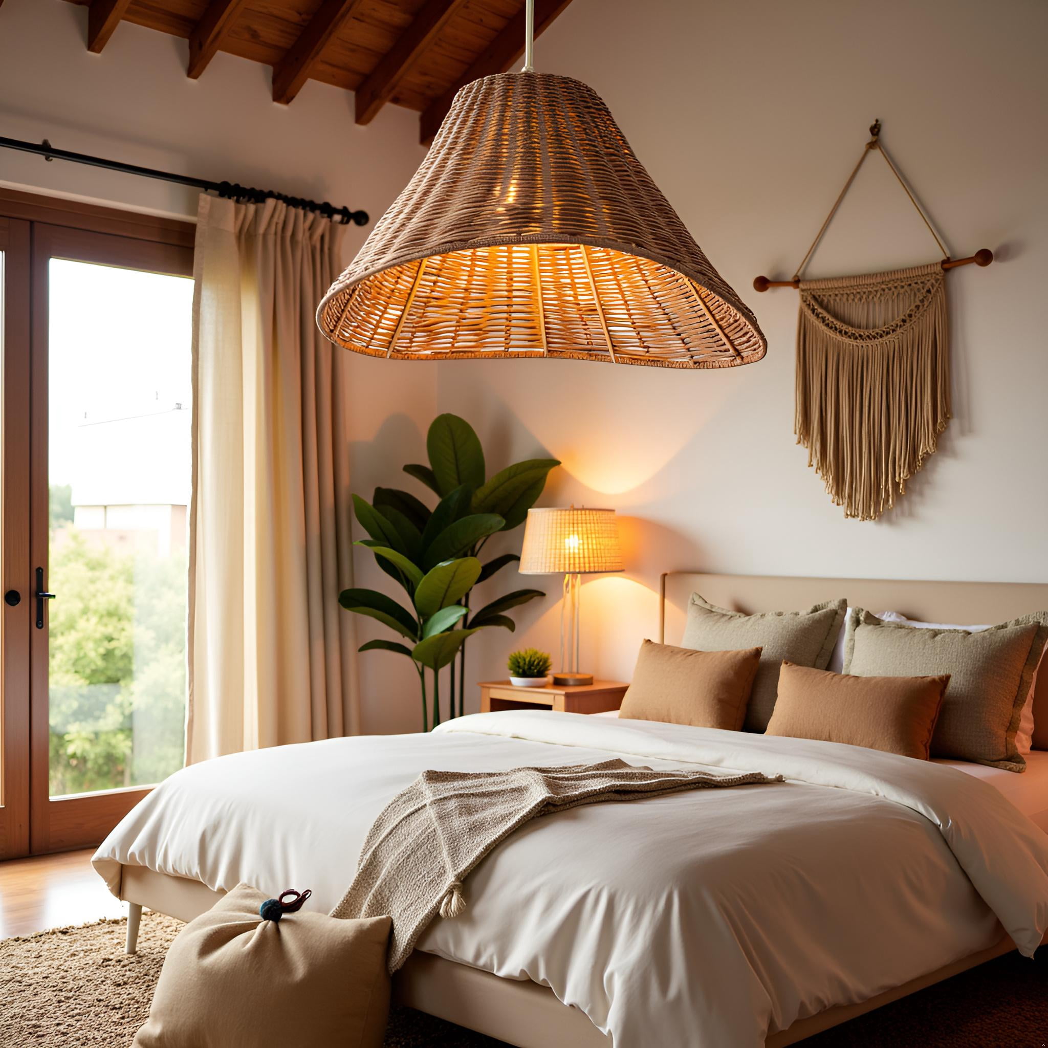 Bell /barrel  Ceiling Lights shades, rattan Pendant lamp shade Replacements tradistional shades home decor