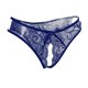 thumbnail image 1 of Bragas con espalda en T eróticas para mujer Azul, 1 of 9