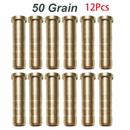 Cocobaby 12pcs Archery Arrow Insert 50 Grain Brass Bar Weight ID6.2mm Arrow Shaft Parts