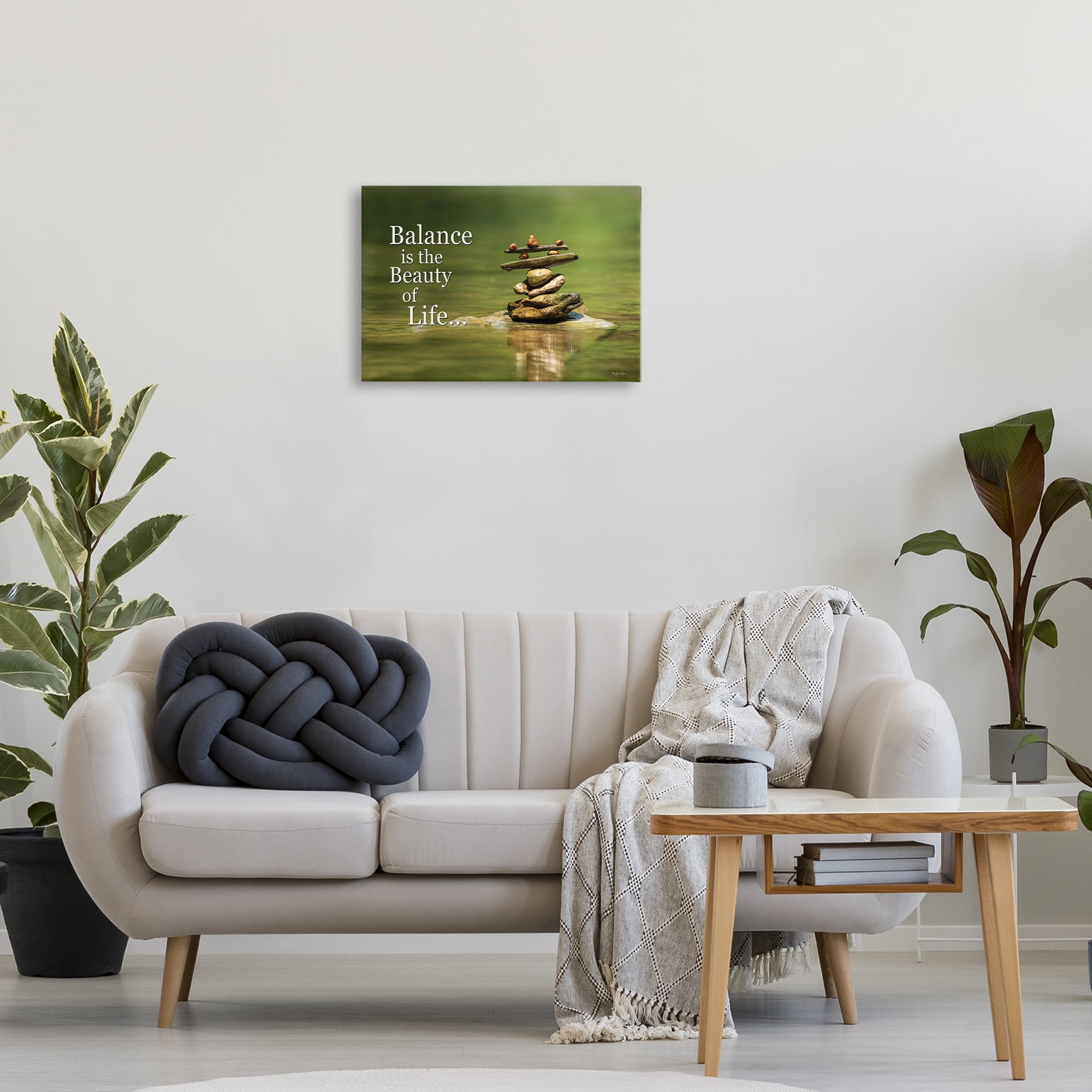 Stupell Industries Balance Is Beauty Landscape & Nature Painting Wrapped Canvas Art Print Wall Art, 24 x 16