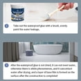 thumbnail image 6 of Clear Liquid Waterproof Sealant, Invisible Anti-Leaking Sealant Agent, Transparent Water-Based Waterproof Coating for Indoor & Outdoor Use, Ideal for Roofs, Walls, Bathroom and Garden, 300g, 6 of 9