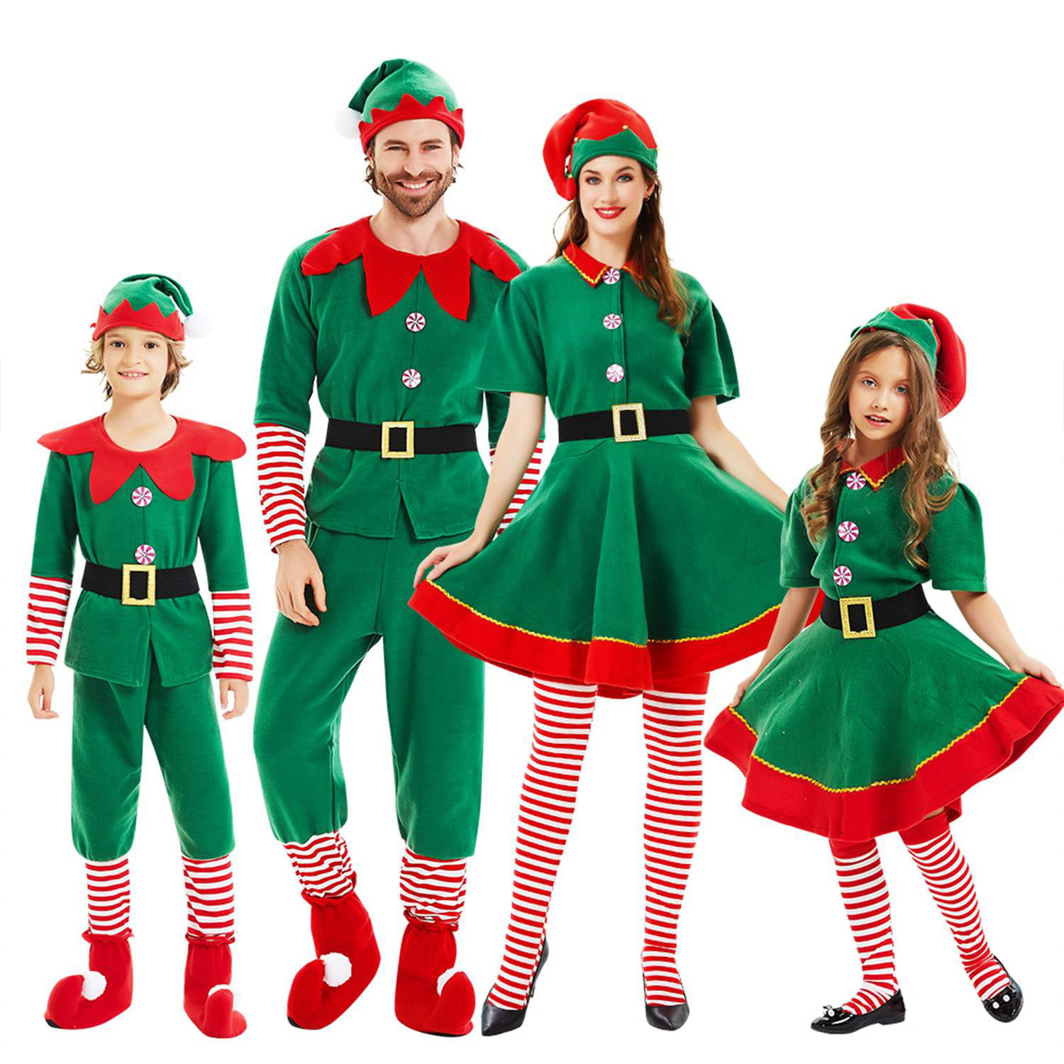 Elf Ladies Fancy Dress Christmas Xmas Santas Helper Womens Adults Costume Hat 