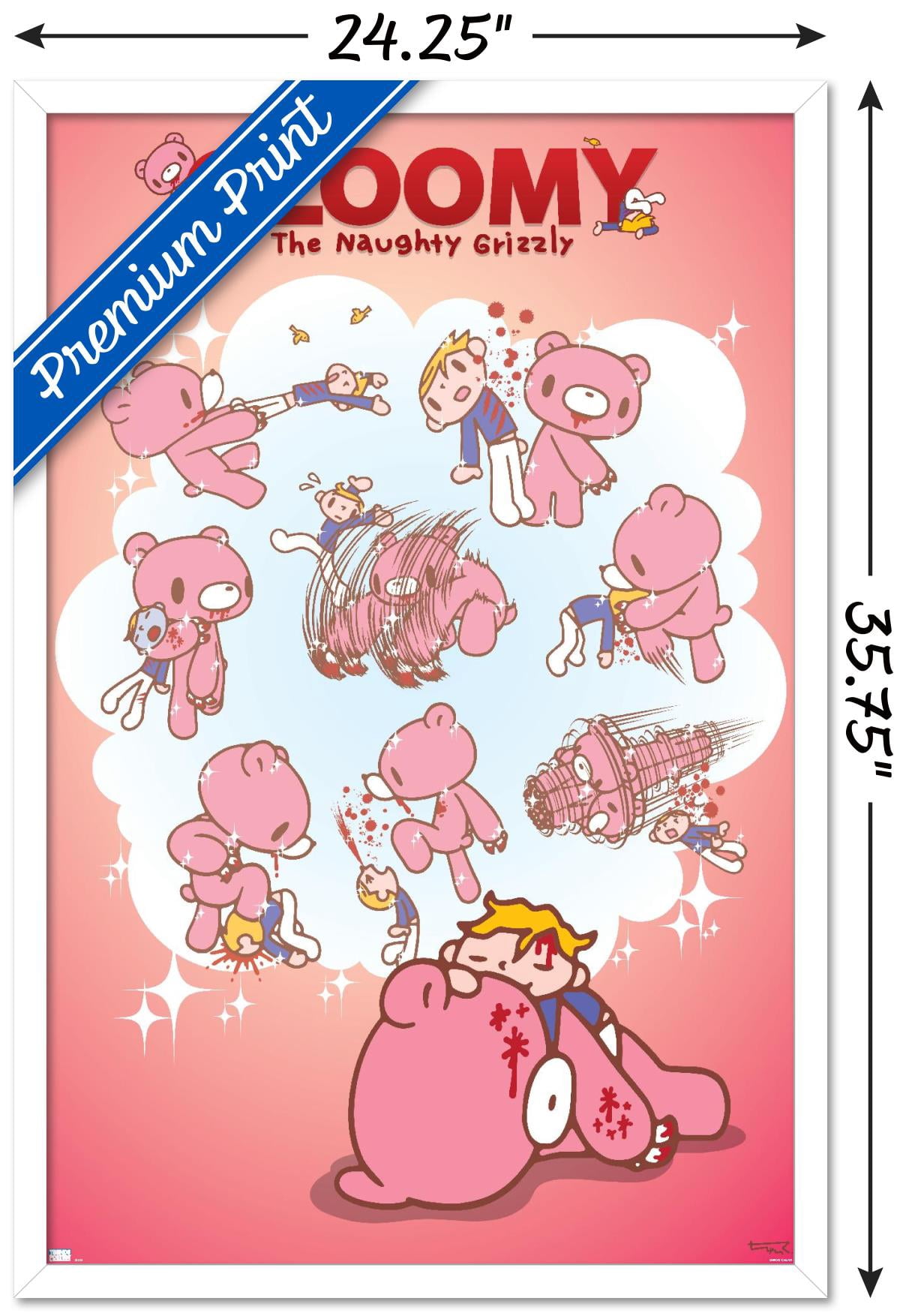 GLOOMY ART BOOK ・DVD・ペーパーバックセット Gloomy Bear - Dreaming Wall Poster with Push Pins, 14.725