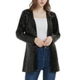 thumbnail image 3 of Women's Sequin Cardigan Top Party Cocktail Outerwear Coat, 3 of 5