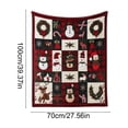 thumbnail image 3 of Christmas Blanket 27-80in Blue Cozy Flannel Soft Warm Throw for Bed Sofa Winter Home Decor by OVFUIZ, 3 of 9