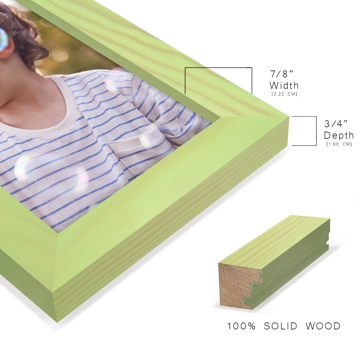 5x7 Wood Grain Picture Frame - Mint