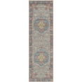 thumbnail image 4 of Well Woven Payson Teal & Grey Persian Medallion 2'3" x 7'3" Runner Rug, 4 of 8