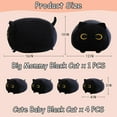 thumbnail image 4 of Black Cat Plush, Cat Stuffed Animals Plushie with 4 Cute Babies Cat Plushies in Her Tummys, 4 of 4