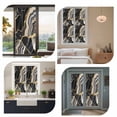 thumbnail image 7 of Black Marble Window Privacy Film, Grey Gold Texture Vintage Farmhouse Art Static Cling UV Sun Blocking Heat Control Window Tint Day and Night, Non-Adhesive One Way Windows Privacy Cover 17.7''x78.7'', 7 of 7