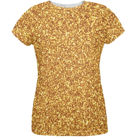 Gold Glitter All Over Womens T-Shirt - Walmart.com