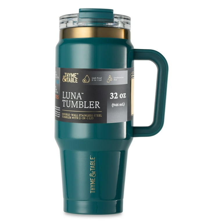 Thyme & Table 32oz Stainless Steel Luna Tumbler with Handle and