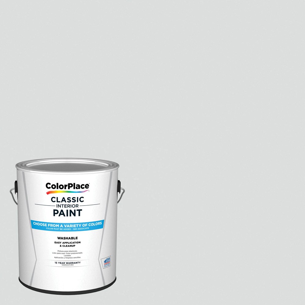 ColorPlace Classic Interior Wall & Trim Paint, Swiss White, Satin, 1