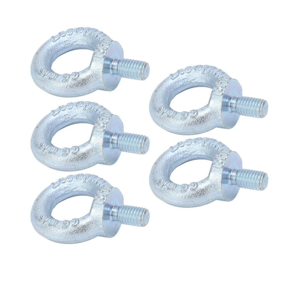 Lifting Shoulder Eye Bolt, 5PCS Electroplating White Zinc Q235 Steel Lifting Ring Threaded Eyebolt Eye Bolt Eyebolts for Industrial