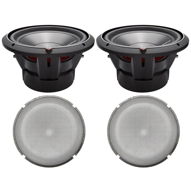 2) Rockford Fosgate P3D210 10" 1000W 2Ohm Subwoofers + 2) Mesh Grille