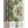 thumbnail image 6 of Green Boho Sheer Curtains 84 Inch Length 2 Panels Set for Living Room/Bedroom, Farmhouse Tribal Vintage Tribal Texture Semi Curtain Sheers Drapes Rod Pocket Curtains Window Treatment Set 52''x84''x2, 6 of 7