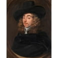 thumbnail image 2 of Anonymous 19x24 Black Ornate Framed Double Matted Museum Art Print Titled: Portrait of (Probably) Jan III Moretus (ca 1638), 2 of 5