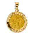 thumbnail image 1 of 14k Yellow Gold Polished and Satin St. Luke Medal Pendant, 1 of 3