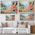 thumbnail image 4 of Designart "The Kingdom Of Coral And Anemones IV" Coastal Coral Under Water Floater Framed Wall Art Prints, 4 of 5