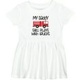 thumbnail image 3 of Inktastic Firefighter Daddy Plays with Trucks Girls Baby Dress, 3 of 5