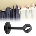 thumbnail image 2 of 2pcs Heavy Duty Curtain Rod Brackets Silver/Black Stainless Steel Holders Set, 2 of 11