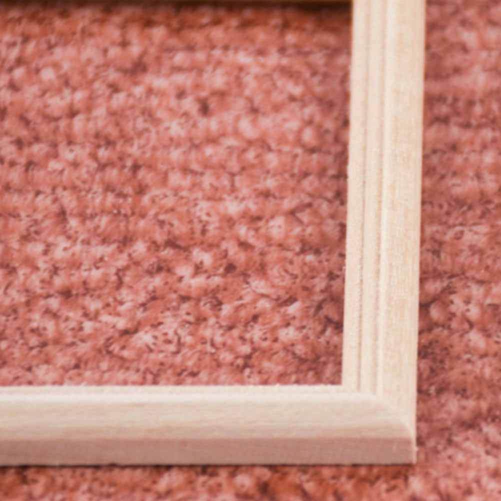 Gymnture Miniature Wooden Furniture Vintage Frames for Dollhouse Decoration