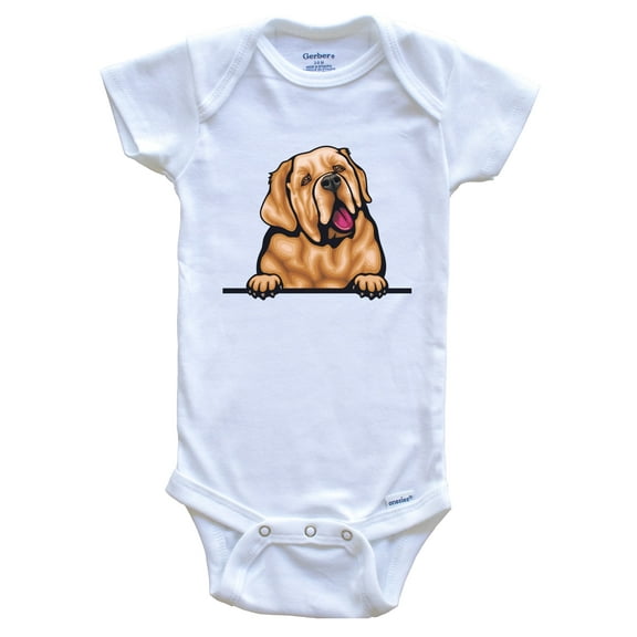 Spanish Mastiff Dog Breed Cute Baby Bodysuit, 0-3 months white