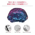 thumbnail image 3 of Kdxio Heart Confetti on Glitter Print Shower Cap for Women,Elastic and Reusable,Double Waterproof Layers Bathing Hat, 3 of 6