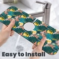 thumbnail image 6 of Logiee Hawaiian Style Print Kitchen Sink Splash Guard Faucet Mat for Splash Guard Behind Faucet Drip Catcher for Kitchen,Bathroom,Sink Mat,Dish Drying Mat,Bathroom-15" X 5.5", 6 of 7