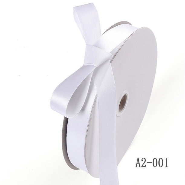 Nvzi Cinta blanca para – 2 rollos (cada uno de 2,5 cm x 5 m) Paquete de cinta, cinta de poliéster lisa, ideal para envolver regalos y tareas de manualidades,