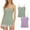 b Green, variant on ATOYSOY 2 Pack Everyday Bra for Women Spaghetti Strap Padded Camisoles Slim Basic Tank Tops Cotton Pajamas Comfort Bra Bralette Underwear Workout Push Up Breathable