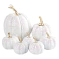 thumbnail image 2 of White Pumpkins, Artificial Pumpkins Set Harvest Decoration, Assorted Size Pumpkins for Halloween Thanksgiving Autumn Festive Party Supplies, 2 of 6