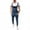 Blue, variant on Mens Bootcut Jeans Men's Overall Casual Jumpsuit Jeans Wash Broken Pocket Trousers Suspender Pants Size XL