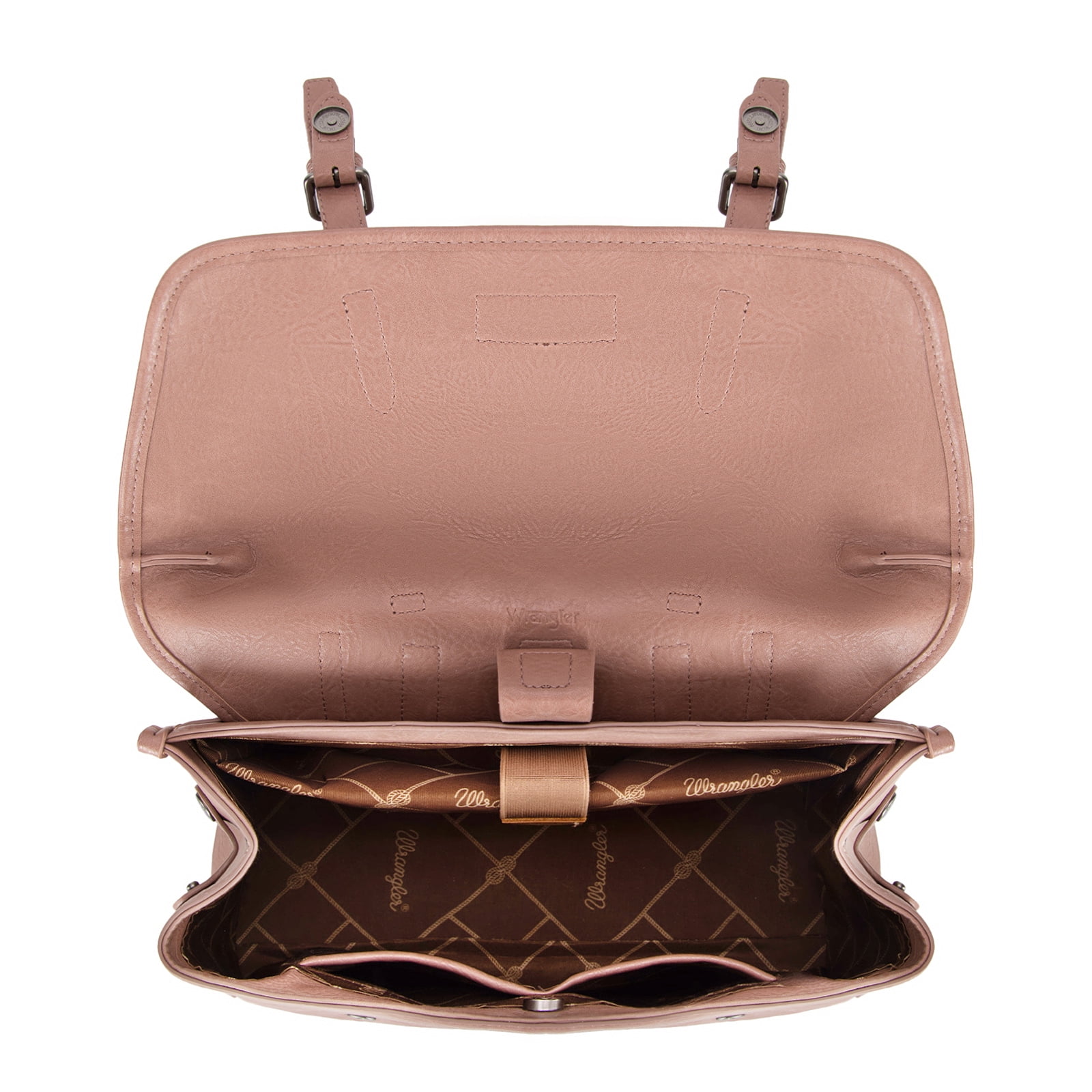 Wrangler Backpack Purse for Women Vegan Leather Fashion Anti Theft Convertible Backpack with Adjustable Strap, Dark Pink