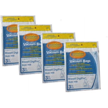 Replacement Part For Bissell (12) Vacuum Paper Bags For Fits Digi Pro 6900 Models # 841