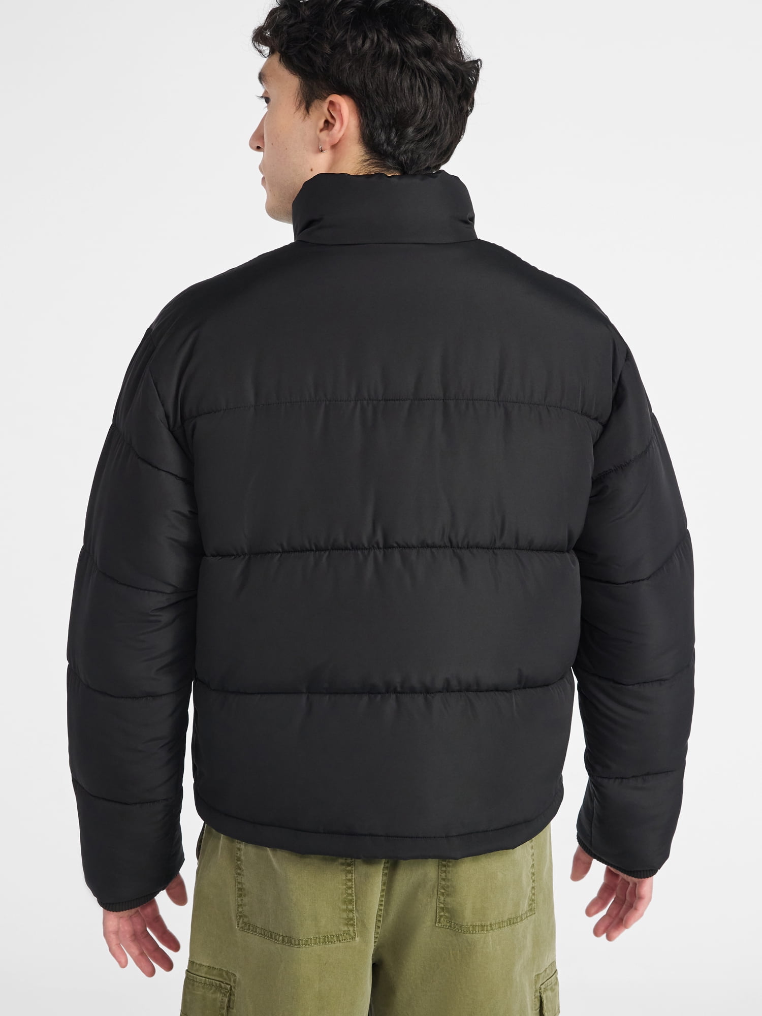 No Boundaries Men's and Big Men's Puffer Jacket, Size S-3XL