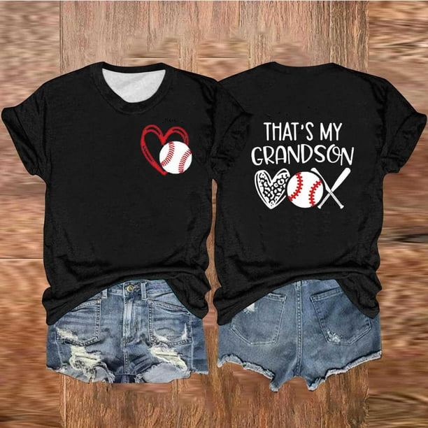 Fiudx Camisas para Mujer Camiseta de Manga Corta con Cuello Redondo y Estampado Informal a La Moda para Mujer, Top/Camisa de Manga Corta con Cuello Redondo