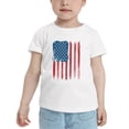 thumbnail image 2 of Red Blue American Flag Funny Toddler T Shirts for Boys Girls (White, Youth S), 2 of 5