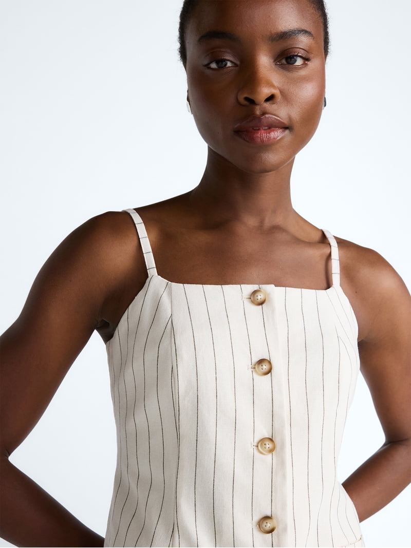 Scoop Women's Linen Blend Vest, Sizes XS-XL - Walmart.com