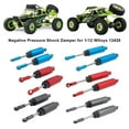 thumbnail image 2 of Ounissouiy Amortiguador trasero delantero de Metal, 2 uds., para 1/12 Wltoys 12428 12423 FY-03, delantero de Metal duradero Kits de construcción modelo Amortiguadores delanteros rojos, 2 of 6