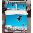 thumbnail image 1 of 3D Pexels Sports Ice Mountain Skiing Player View Quilt Cover Set Bedding Set, 1 of 3