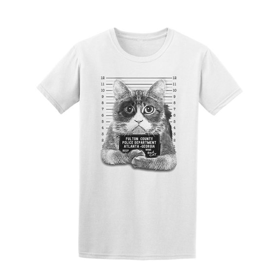 Portrait Cat Police Department Tee Men's -Image by Shutterstock