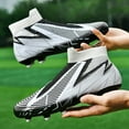 thumbnail image 6 of CERYTHRINA Men’s Athletic Soccer Cleats Laceless Boys Outdoor Football Competition Shoes Soft Touch Black 41, 6 of 8