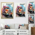 thumbnail image 4 of Designart "Rebel Rumble Semi Truck Dominance II" Truck Floater Framed Wall Art Print, 4 of 7
