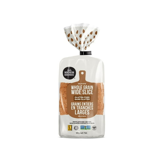 Little Northern Bakehouse Wide Sliced White Gluten Free Bread, Vegan Bread, Non-GMO and Allergy-Friendly, Gluten Free Food, Meals, Snacks - Wide Sliced Whole Grain, 570g