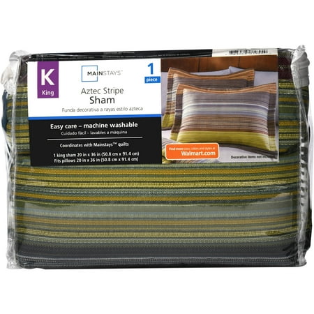 Mainstays Polyester Microfiber Aztec Stripe Sham, 1 Each