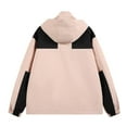 thumbnail image 3 of Windbreaker Jackets for Men Three-in-one Splice Solid Color Outdoors Mountaineering Wearproof Warm Zipper Multi-pocket Fleece Lnner Lap Coat Long Sleeve Jacket Windbreaker Men Pink 3XL, 3 of 3